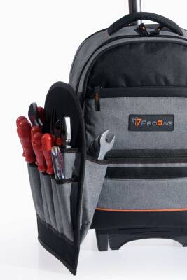 Probag Çekçekli Sırt Tipi Suya Dayanıklı Alet ve Takım Çantası - 6